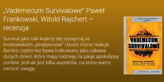 Recenzja książki Vademecum survivalu na jakprzetrwac.pl